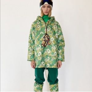 Floral Puffer Pullover Jacket